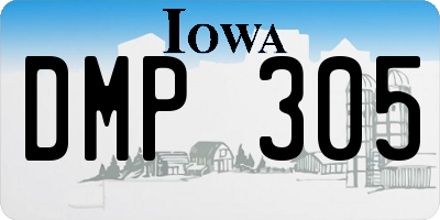 IA license plate DMP305