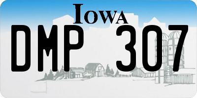 IA license plate DMP307