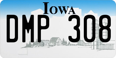 IA license plate DMP308
