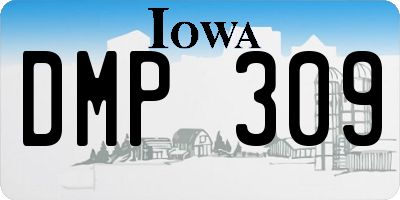 IA license plate DMP309