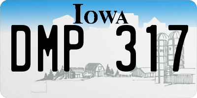 IA license plate DMP317
