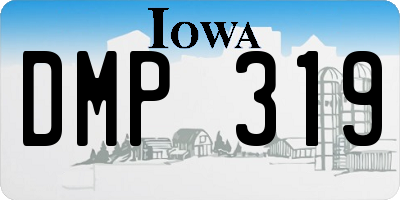 IA license plate DMP319