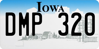 IA license plate DMP320