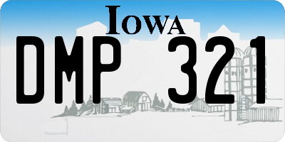 IA license plate DMP321