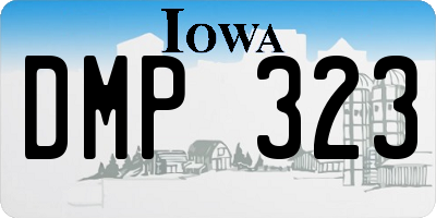 IA license plate DMP323