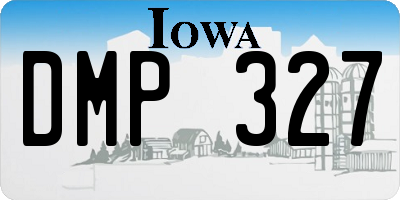 IA license plate DMP327