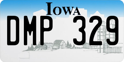 IA license plate DMP329