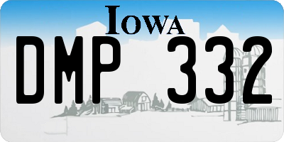 IA license plate DMP332