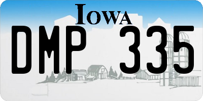 IA license plate DMP335