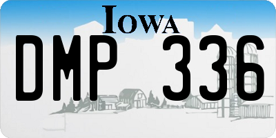 IA license plate DMP336