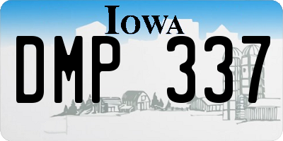 IA license plate DMP337