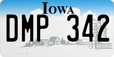IA license plate DMP342