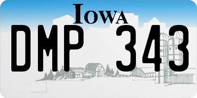 IA license plate DMP343