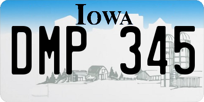 IA license plate DMP345