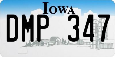 IA license plate DMP347