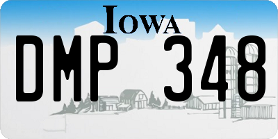IA license plate DMP348