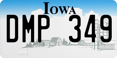 IA license plate DMP349
