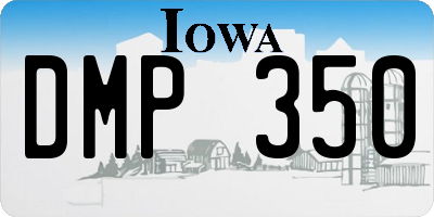 IA license plate DMP350