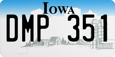 IA license plate DMP351