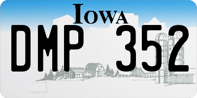IA license plate DMP352