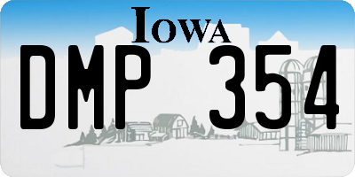 IA license plate DMP354