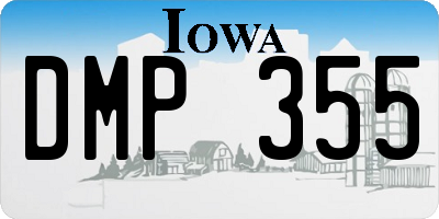 IA license plate DMP355