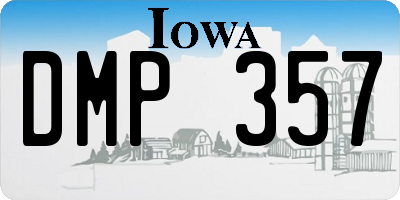 IA license plate DMP357