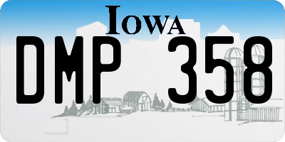 IA license plate DMP358