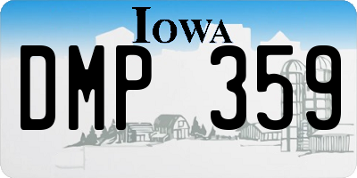 IA license plate DMP359