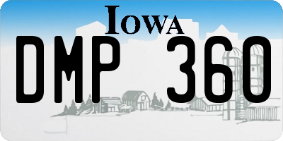 IA license plate DMP360