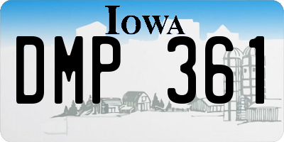 IA license plate DMP361