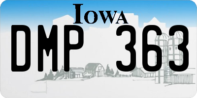 IA license plate DMP363