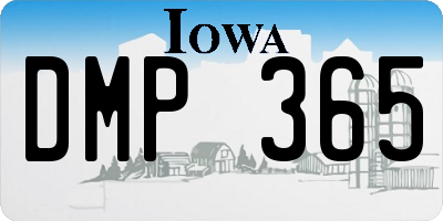 IA license plate DMP365