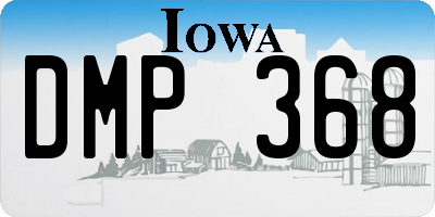 IA license plate DMP368