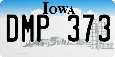 IA license plate DMP373