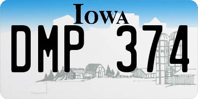 IA license plate DMP374
