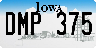 IA license plate DMP375