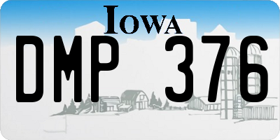 IA license plate DMP376