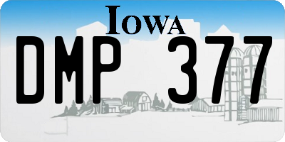 IA license plate DMP377