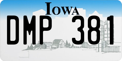 IA license plate DMP381