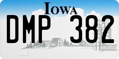 IA license plate DMP382