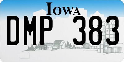 IA license plate DMP383