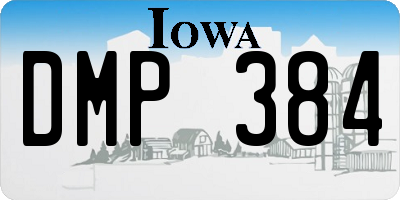 IA license plate DMP384