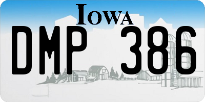 IA license plate DMP386