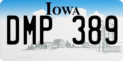 IA license plate DMP389