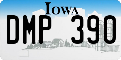 IA license plate DMP390