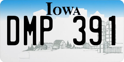 IA license plate DMP391