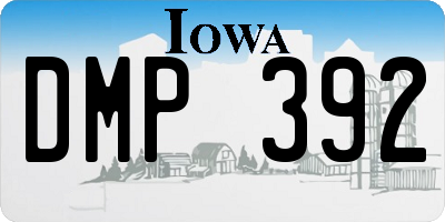 IA license plate DMP392
