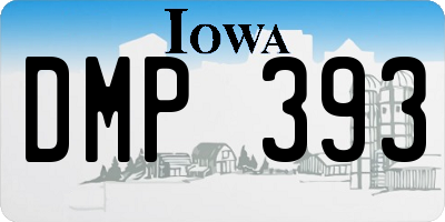 IA license plate DMP393