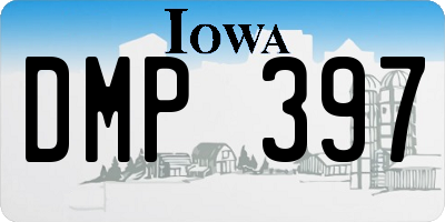 IA license plate DMP397